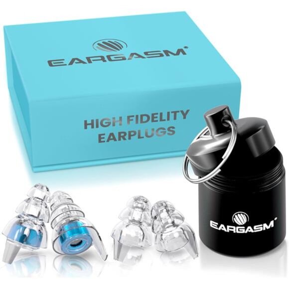 High Fidelity Earplugs with Blue Filters - Reusable Noise Reduction Hearing